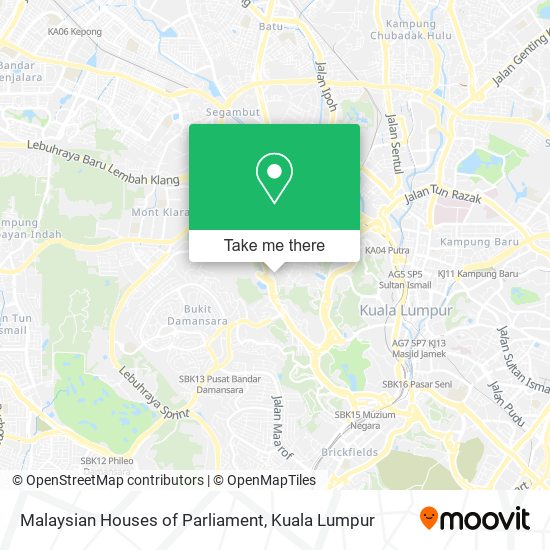 Malaysian Houses of Parliament map
