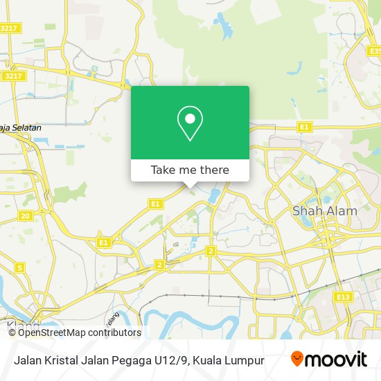 Jalan Kristal Jalan Pegaga U12 / 9 map