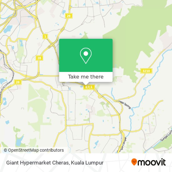 Giant Hypermarket Cheras map