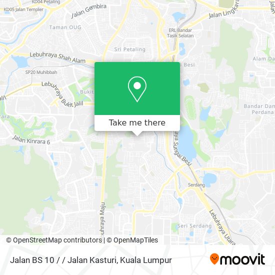 Jalan BS 10 / / Jalan Kasturi map