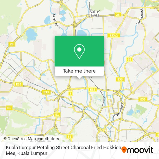 Peta Kuala Lumpur Petaling Street Charcoal Fried Hokkien Mee