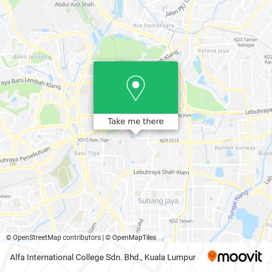 Alfa International College Sdn. Bhd. map