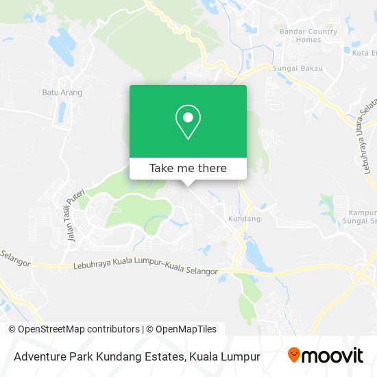 Adventure Park Kundang Estates map
