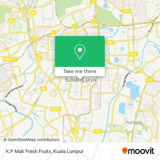 K.P Mak Fresh Fruits map