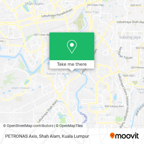 Peta PETRONAS Axis, Shah Alam