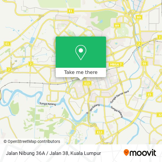 Jalan Nibung 36A / Jalan 38 map