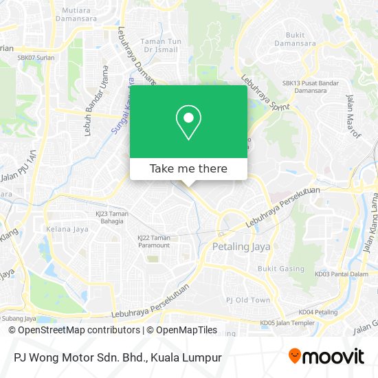 PJ Wong Motor Sdn. Bhd. map