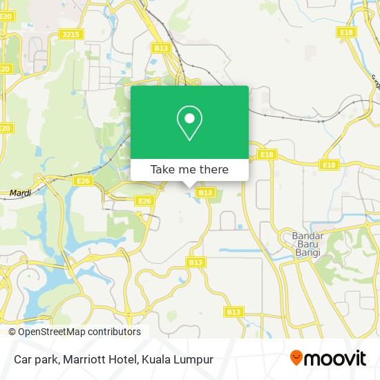 Car park, Marriott Hotel map