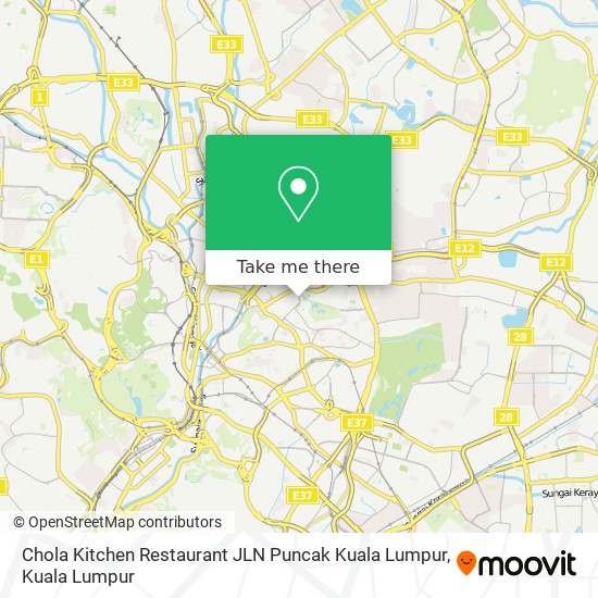 Chola Kitchen Restaurant JLN Puncak Kuala Lumpur map