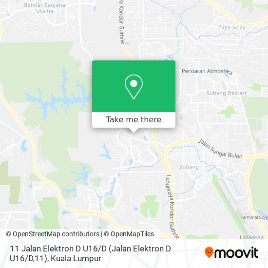 11 Jalan Elektron D U16 / D map