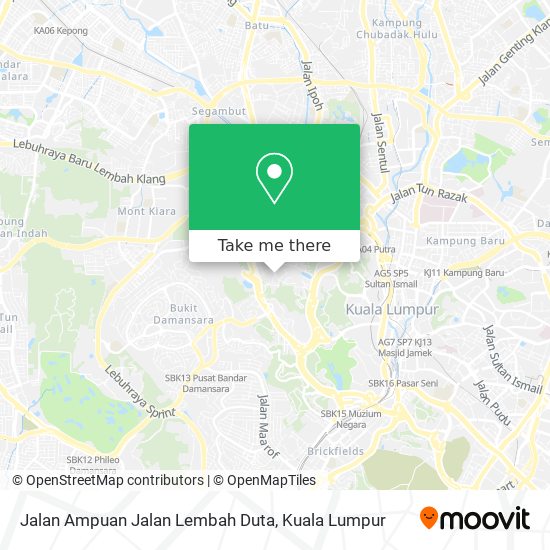 Jalan Ampuan Jalan Lembah Duta map