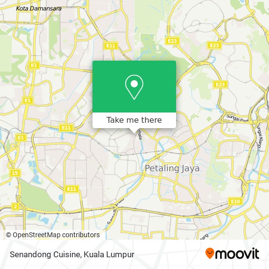 Senandong Cuisine map