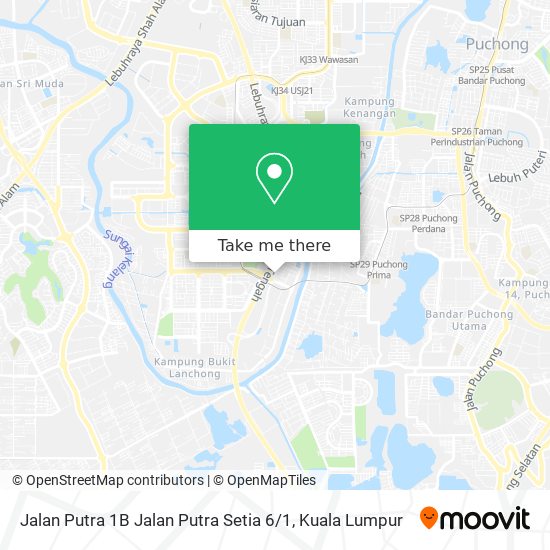 Jalan Putra 1B Jalan Putra Setia 6 / 1 map