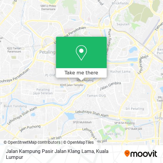 Peta Jalan Kampung Pasir Jalan Klang Lama