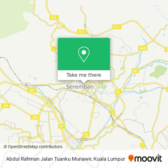 Peta Abdul Rahman Jalan Tuanku Munawir