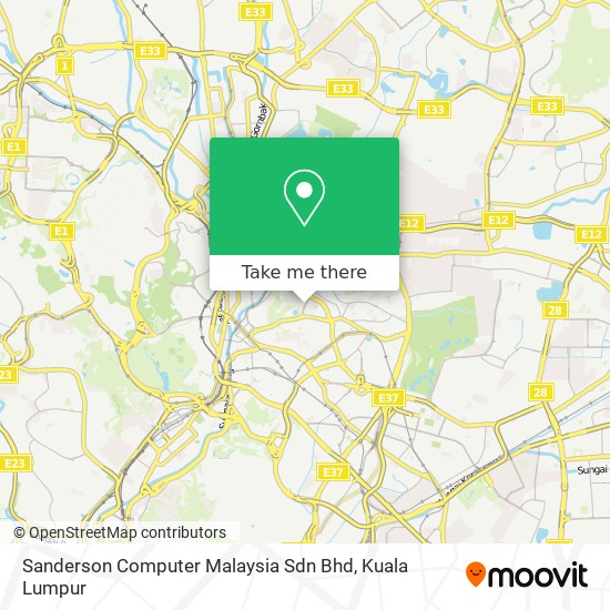 Peta Sanderson Computer Malaysia Sdn Bhd