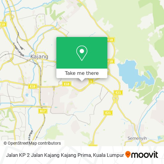 Peta Jalan KP 2 Jalan Kajang Kajang Prima