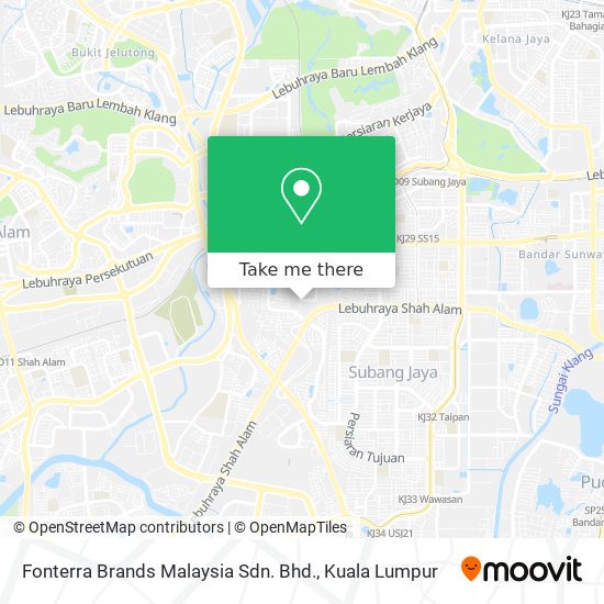 Fonterra Brands Malaysia Sdn. Bhd. map