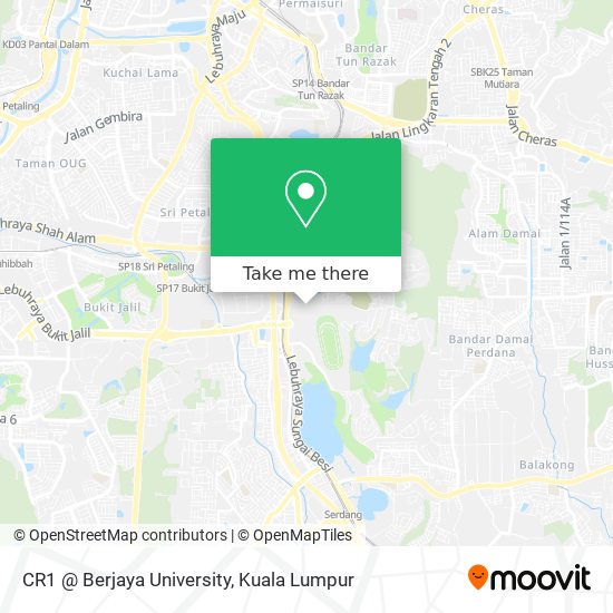 CR1 @ Berjaya University map