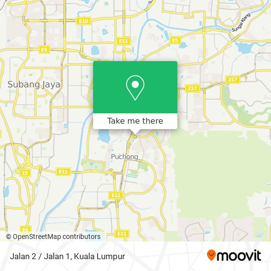 Jalan 2 / Jalan 1 map