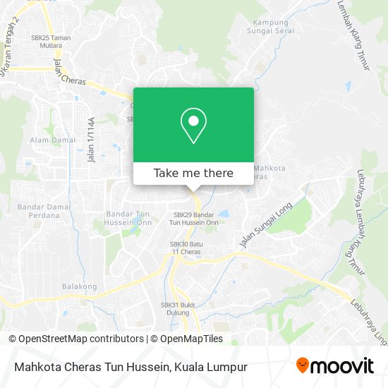 Peta Mahkota Cheras Tun Hussein