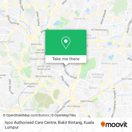 Peta Iqos Authorised Care Centre, Bukit Bintang