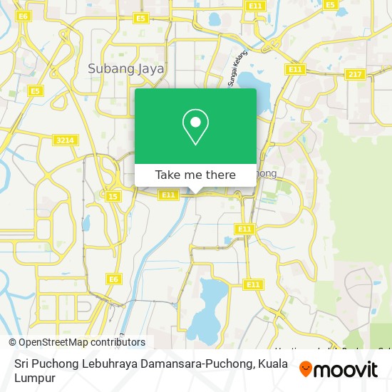 Sri Puchong Lebuhraya Damansara-Puchong map