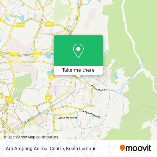 Peta Ara Ampang Animal Centre