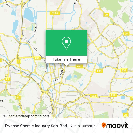 Ewence Chemie Industry Sdn. Bhd. map