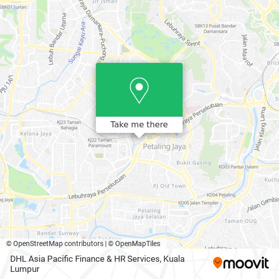 DHL Asia Pacific Finance & HR Services map