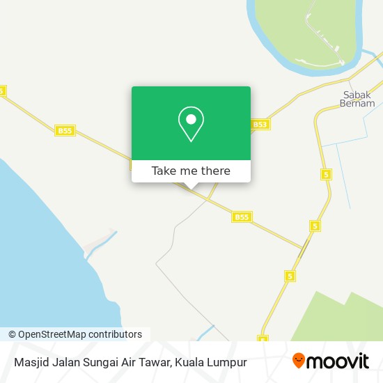 Peta Masjid Jalan Sungai Air Tawar