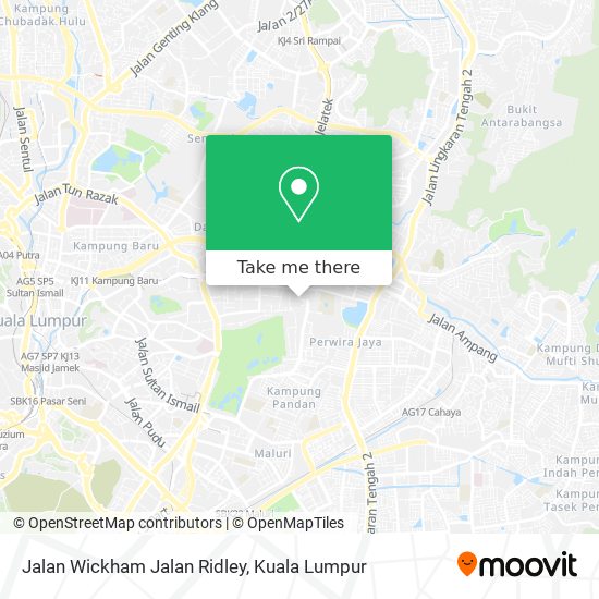 Jalan Wickham Jalan Ridley map