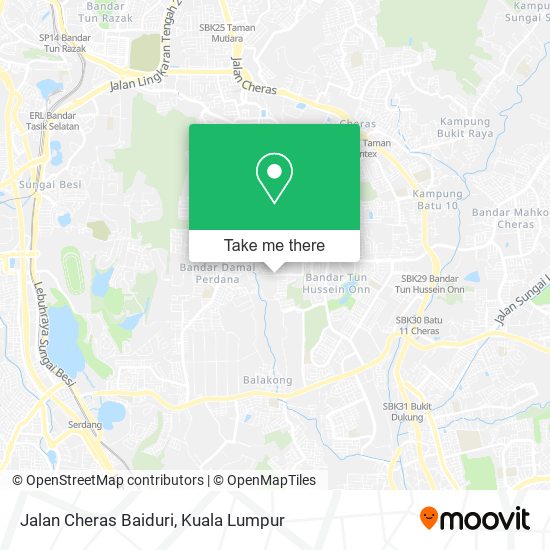 Jalan Cheras Baiduri map