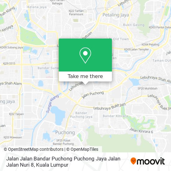 Jalan Jalan Bandar Puchong Puchong Jaya Jalan Jalan Nuri 8 map