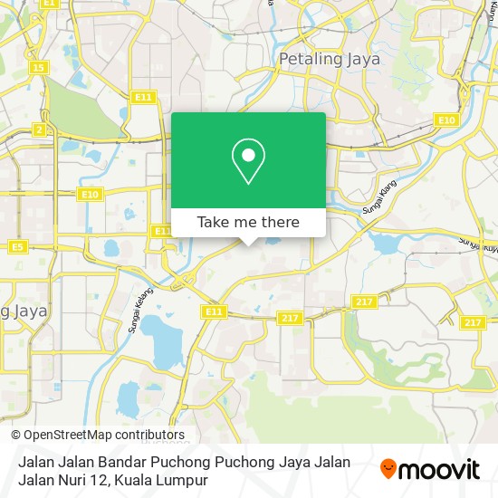 Peta Jalan Jalan Bandar Puchong Puchong Jaya Jalan Jalan Nuri 12