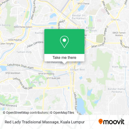 Red Lady Tradisional Massage map