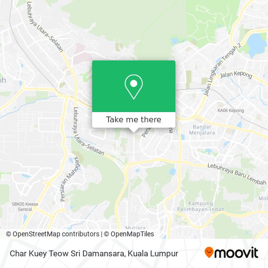 Peta Char Kuey Teow Sri Damansara