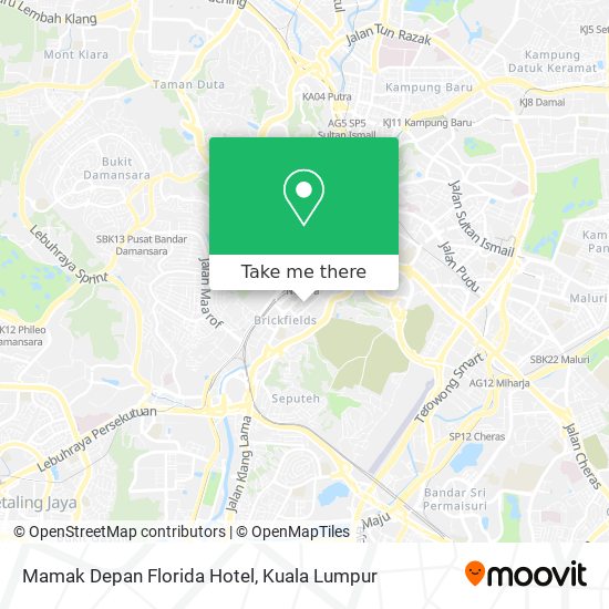 Mamak Depan Florida Hotel map