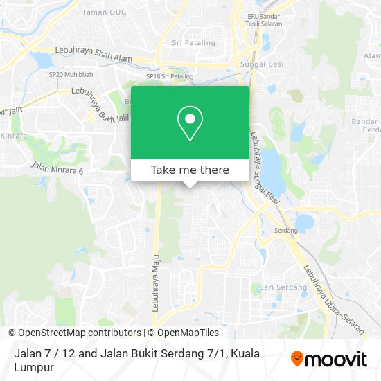 Jalan 7 / 12 and Jalan Bukit Serdang 7 / 1 map