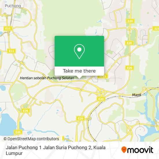 Peta Jalan Puchong 1 Jalan Suria Puchong 2