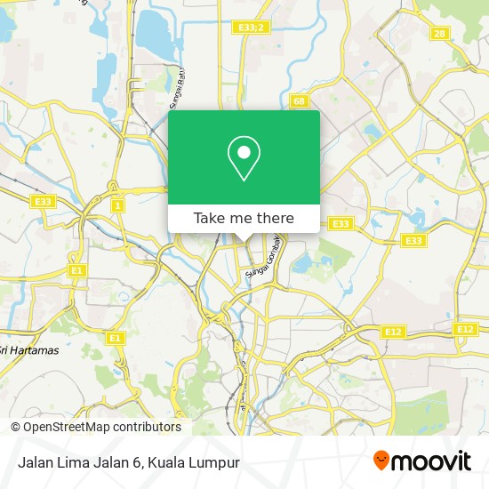 Jalan Lima Jalan 6 map