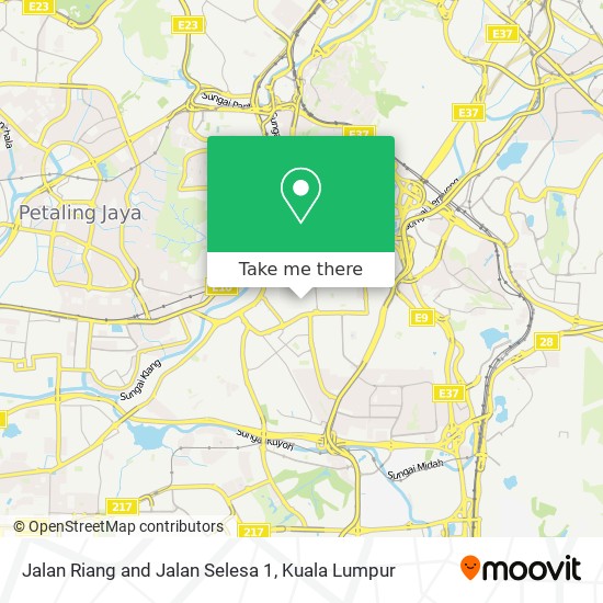 Peta Jalan Riang and Jalan Selesa 1