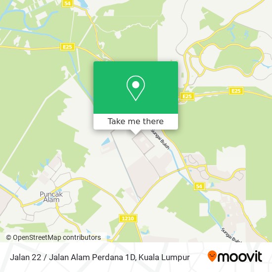 Jalan 22 / Jalan Alam Perdana 1D map