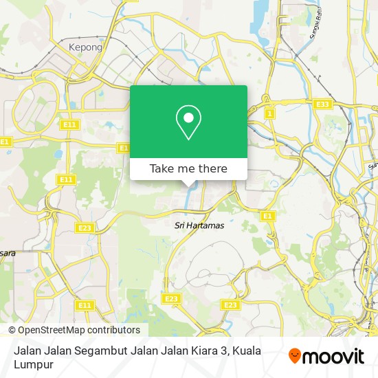 Jalan Jalan Segambut Jalan Jalan Kiara 3 map