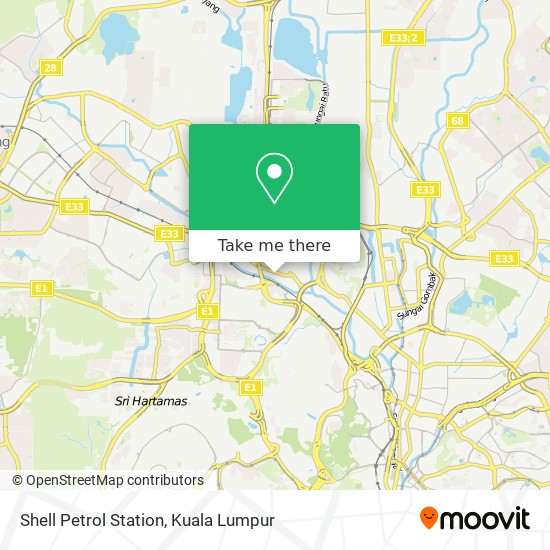 Peta Shell Petrol Station