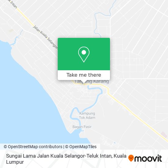 Sungai Lama Jalan Kuala Selangor-Teluk Intan map