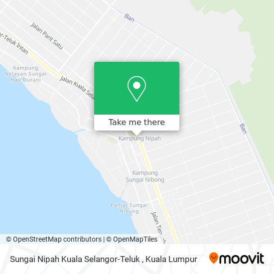 Sungai Nipah Kuala Selangor-Teluk map