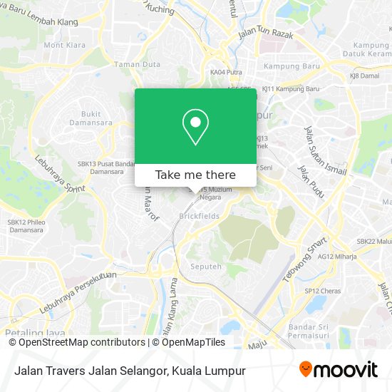 Peta Jalan Travers Jalan Selangor