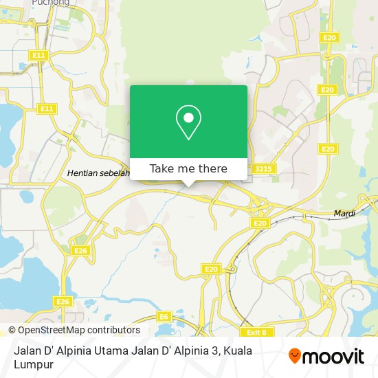 Jalan D' Alpinia Utama Jalan D' Alpinia 3 map