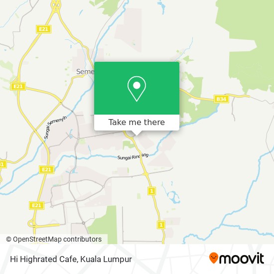 Hi Highrated Cafe map